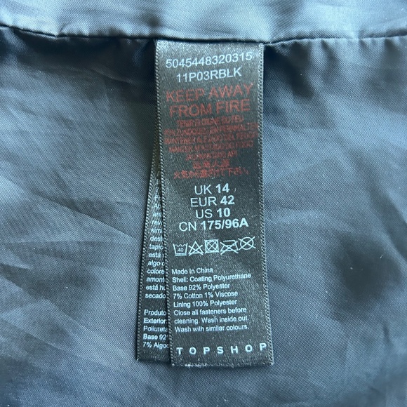 Topshop Black Leather Moto Jacket - Picture 12 of 14